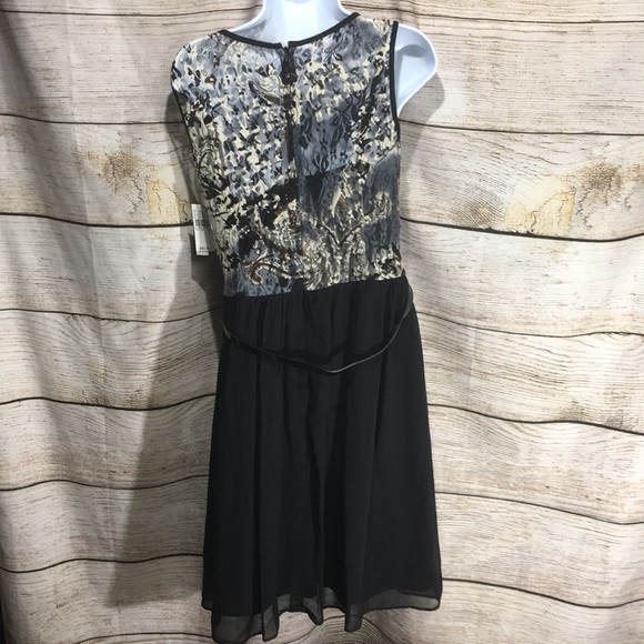 AB studio dress size 12 lace abstract print black - Picture 7 of 8